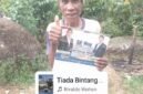 Tangkapan layar Kades Manong, Marianus S. Karim saat memosting foto poster Edi Weng 